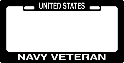 Custom License Plate Frame | United States Navy Veteran